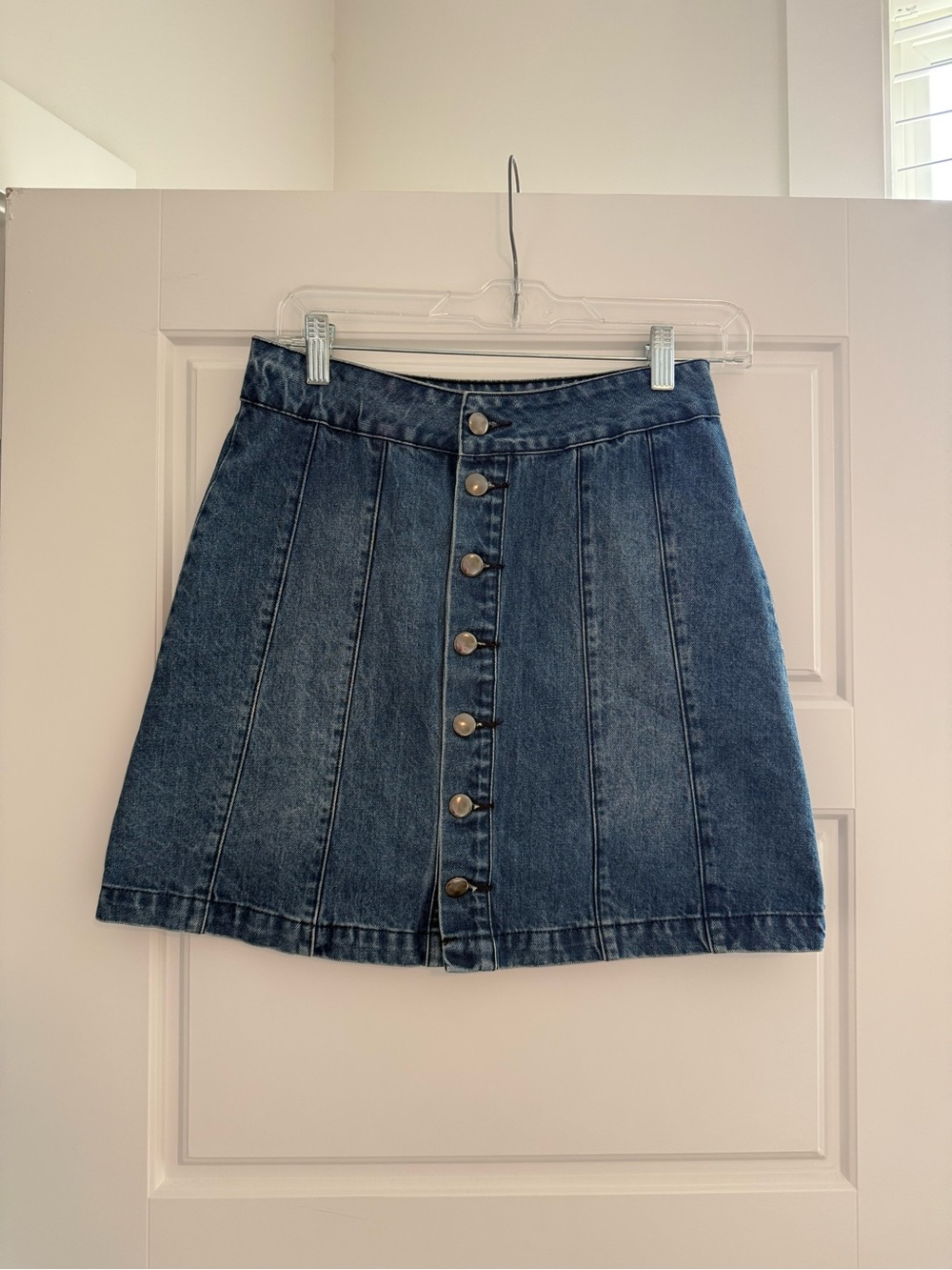 Urban Outfitters Button-Front A-Line Denim Skirt